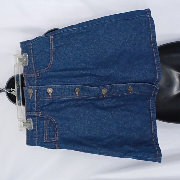 Noisy may blue jeans button skirt size S, perfect condition, faux front pockets - Picture 1 of 7